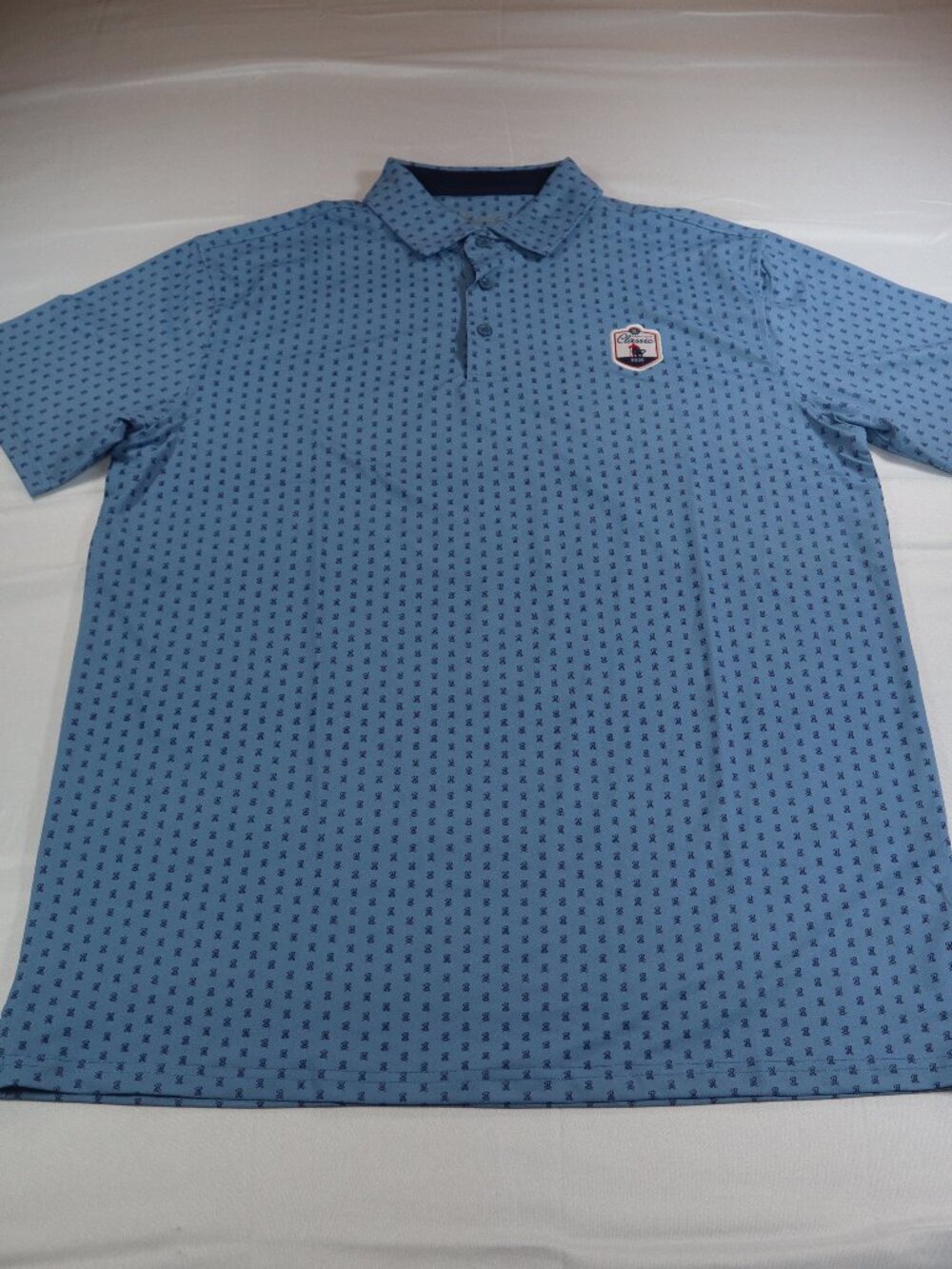 Barstool Golf Men's Large Blue Breathable Polo Shirt Barstool Classic 2025